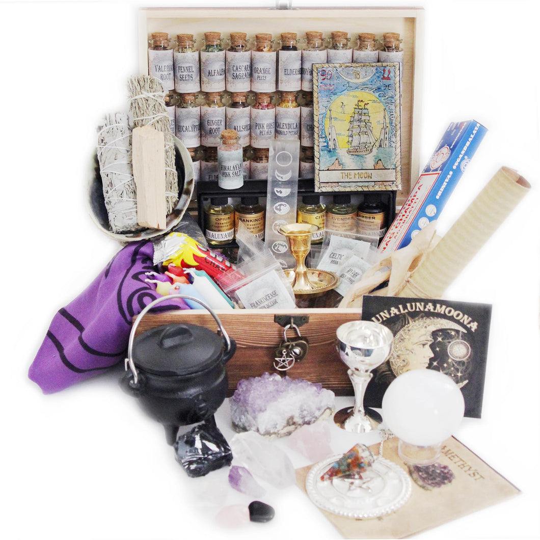 Witchcraft Kit X-Large Herbalist Kit Witchcraft Herbs Witch Crystals 9 –  Collector of Wear