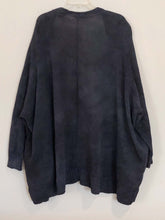 Eskandar Sweater Coat One Size Blue/Gray Lagenlook Couture Monk