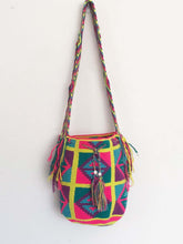 Vintage Hand Knitted Boho Handbag Handmade Hobo Boho Lagenlook Lime