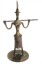 Vintage African Woman Warrior Bronze Aged Home Decor Collectible Ashanti