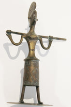 Vintage African Woman Warrior Bronze Aged Home Decor Collectible Ashanti