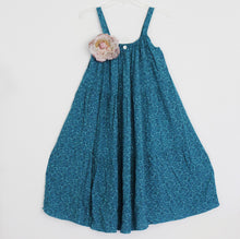 Shabby by Lalia Moon "Stella" Dress One Size Linen Victorian Lagenlook Blue